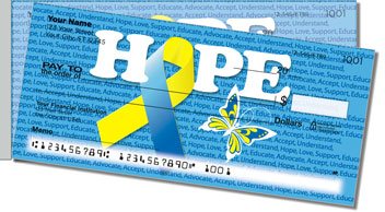 Down Syndrome Awareness Side Tear Personalized Checks