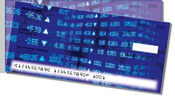 Stock Market Side Tear Personalized Checks