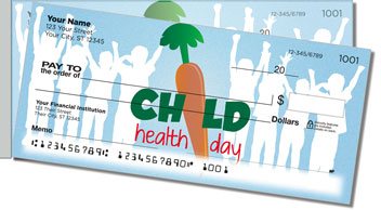Child Health Day Side Tear Personalized Checks
