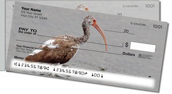 White Ibis Side Tear Personalized Checks