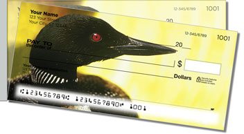 Common Loon Side Tear Personalized Checks