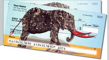 Abstract Animal Side Tear Personalized Checks