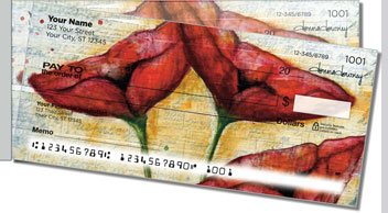 Poppies Side Tear Personalized Checks
