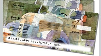 Checkerboard and Rust Side Tear Personalized Checks
