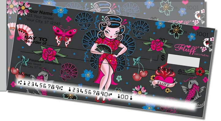 Geisha Girl Side Tear Personal Checks