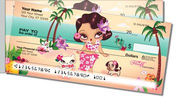 Hula Lulu Side Tear Personalized Checks