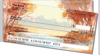 Fall Landscape Side Tear Personalized Checks