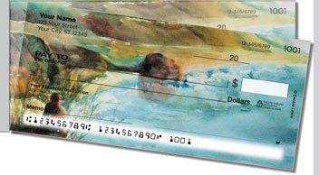 Water Landscape Side Tear Personalized Checks
