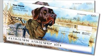 Dog Artwork Side Tear Personalized Checks