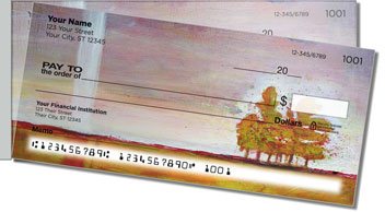 Semi Abstract Side Tear Personalized Checks