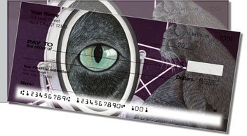 Contemplating Cats 3 Side Tear Personalized Checks
