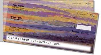 Lovely Sunset Side Tear Personalized Checks
