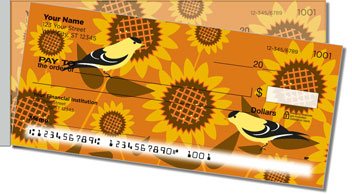 Goldfinch and Cardinal Side Tear Personalized Checks