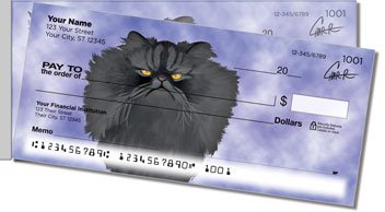 Persian Cat Side Tear Personalized Checks