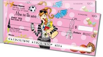 Mom on the Move Side Tear Personalized Checks