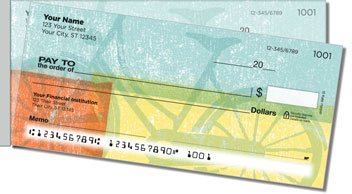 Bike Art Side Tear Personalized Checks