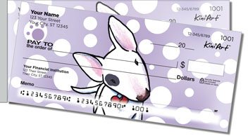 Bull Terrier Series Side Tear Personalized Checks