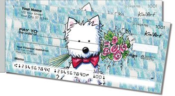 Westie Floral Side Tear Checks