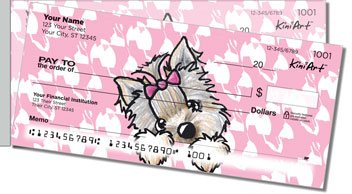 Yorkie Series 1 Side Tear Personalized Checks