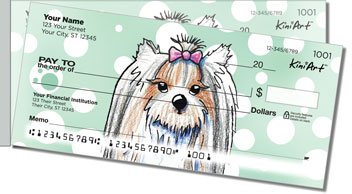 Yorkie Series 3 Side Tear Personalized Checks