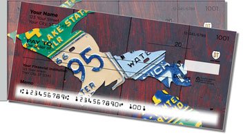 Michigan License Plate Side Tear Personalized Checks