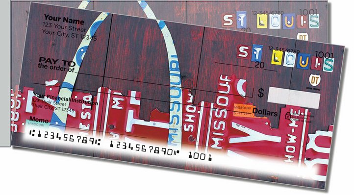 Missouri License Plate Side Tear Personal Checks