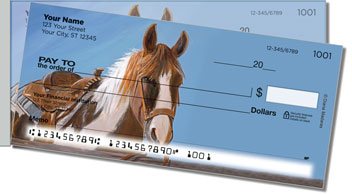 Madaras Horses Side Tear Personalized Checks