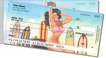 Pin Up Girl Side Tear Personalized Checks