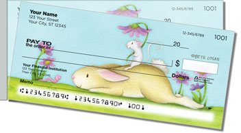 Mouse and Bunny Side Tear Personalized Checks