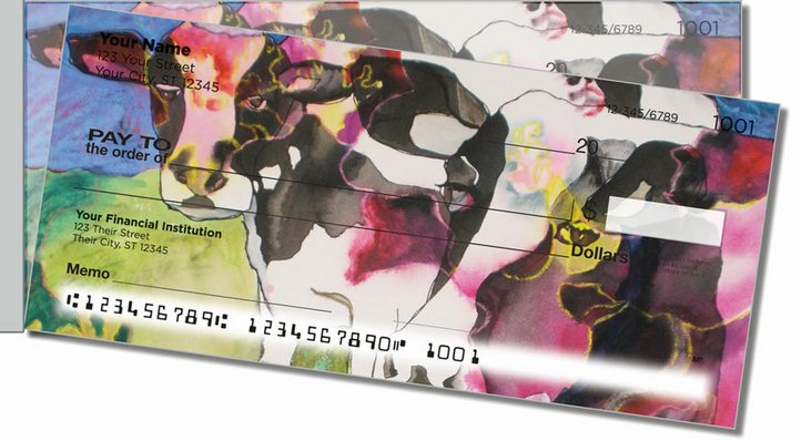 Kay Smith Cow Side Tear Personal Checks
