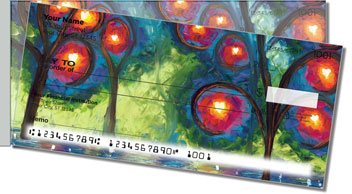 Trees Afire Side Tear Personalized Checks