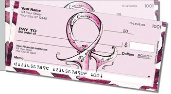 MADArt Pink Ribbon Side Tear Personalized Checks