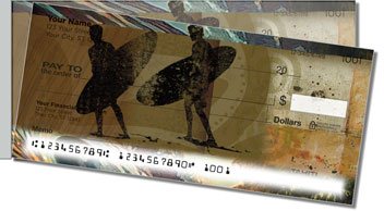 Tropical Shadow Box Side Tear Personalized Checks