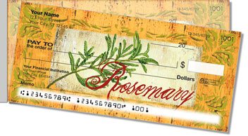 Vintage Herb Side Tear Personalized Checks