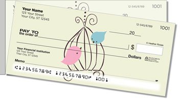 Bird Garden Side Tear Personalized Checks