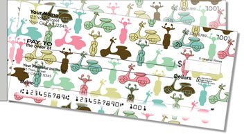 Sporty Scooter Side Tear Personalized Checks