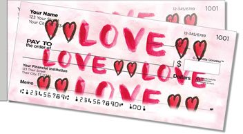 Love Lasts Side Tear Personalized Checks
