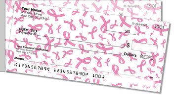 Reed Pink Ribbon Side Tear Personalized Checks