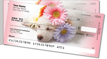 Pups in Bloom 3 Side Tear Checks