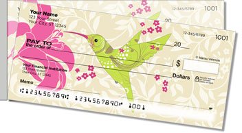 Floral Hummingbird Side Tear Checks