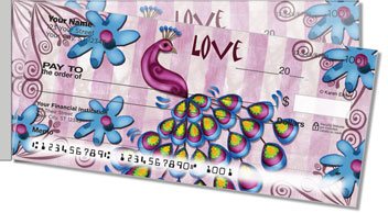 Embry Peacock Side Tear Personalized Checks