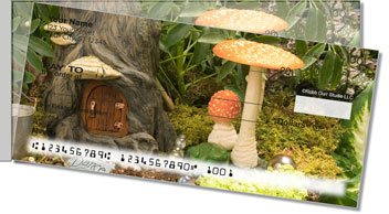 Enchanted Mushroom Side Tear Personalized Checks