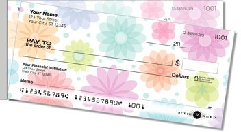 Geo Floral Side Tear Personalized Checks
