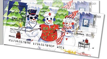 Snow Worker Side Tear Personalized Checks