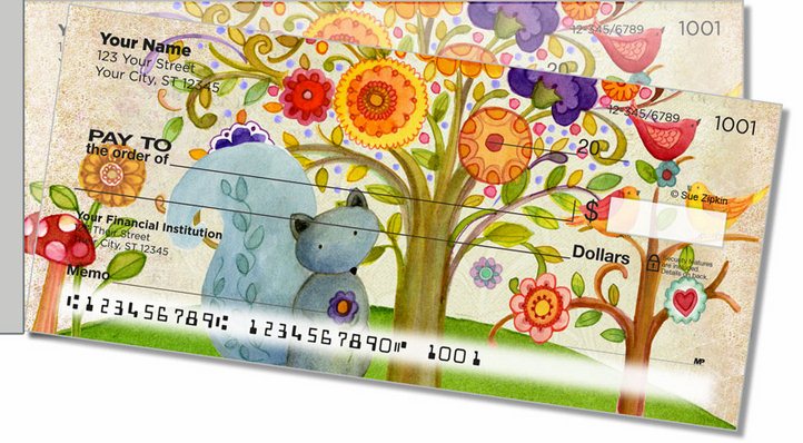 Zipkin Tree of Life 2 Side Tear Personal Checks