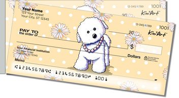 Bichon Frise Girls Side Tear Personalized Checks