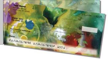 Abstract 1 Side Tear Personalized Checks