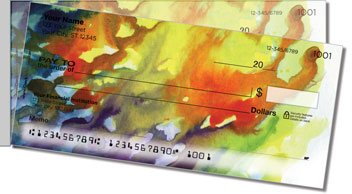 Abstract 3 Side Tear Personalized Checks