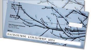 Winter Snow Side Tear Personalized Checks