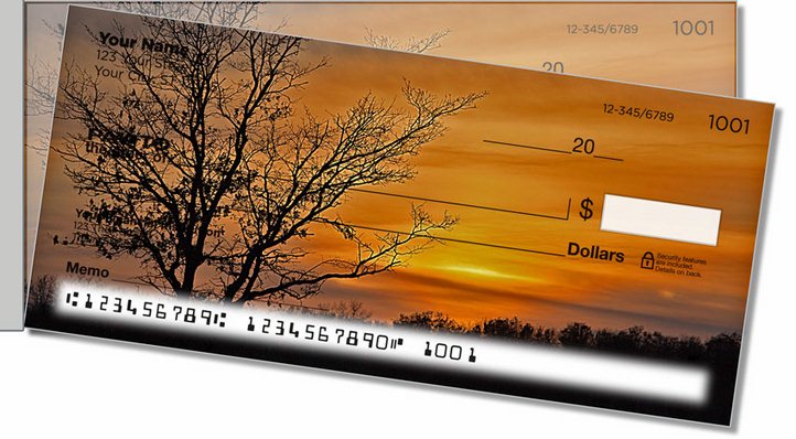 Filtered Ray Side Tear Personal Checks